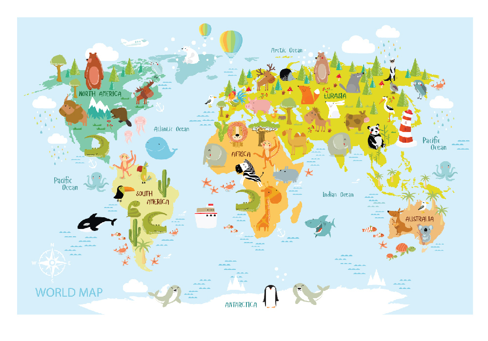 BẢN ĐỒ THẾ GIỚI TRẺ EM