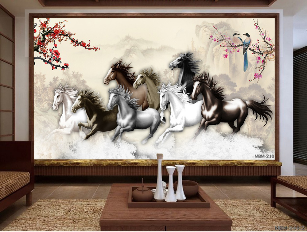 Tranh bát mã- tranh vẽ