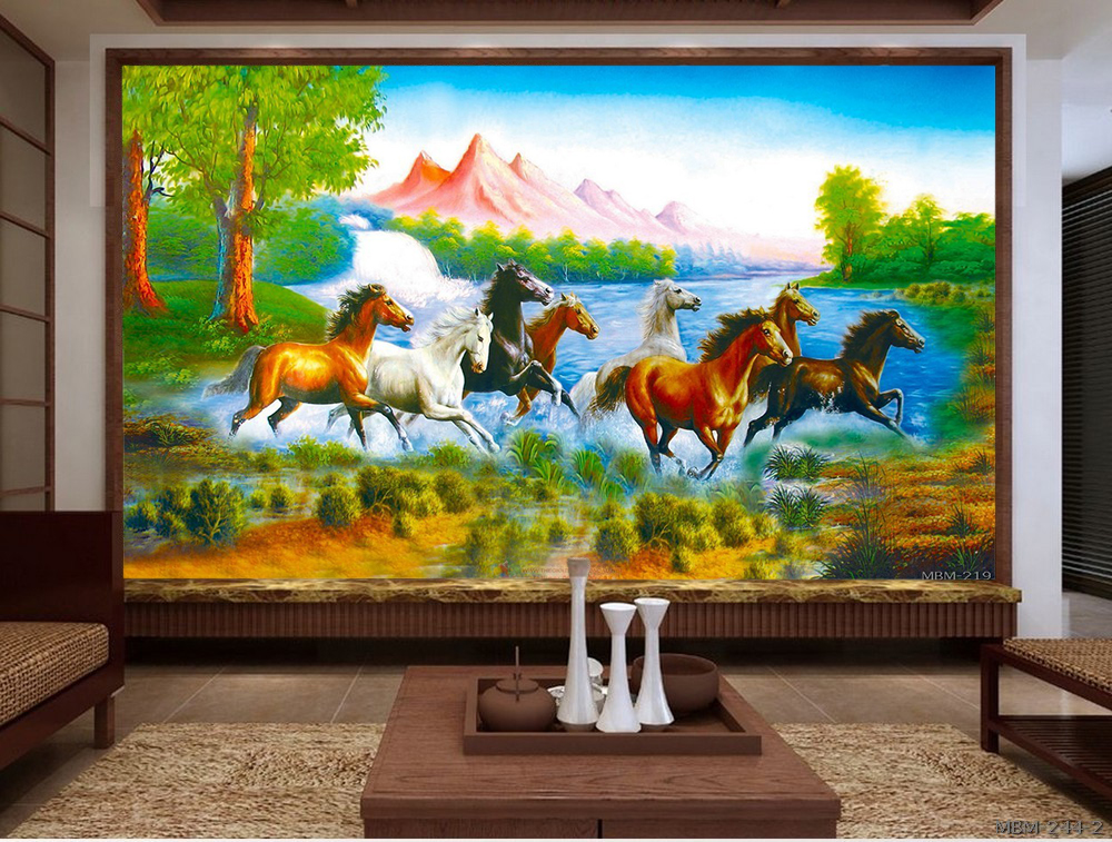 Tranh bát mã - tranh vẽ