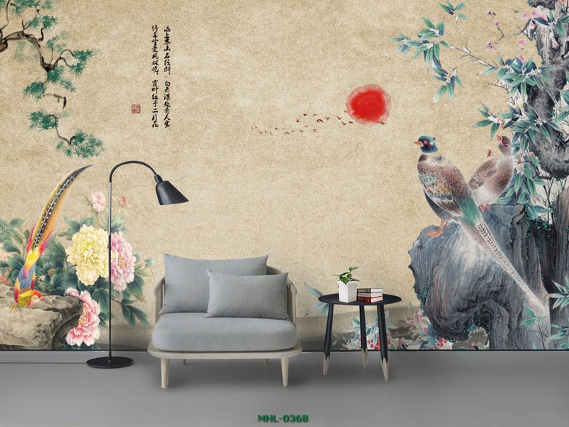 CẢNH VẬT VỚI  CHIM MHL-0368