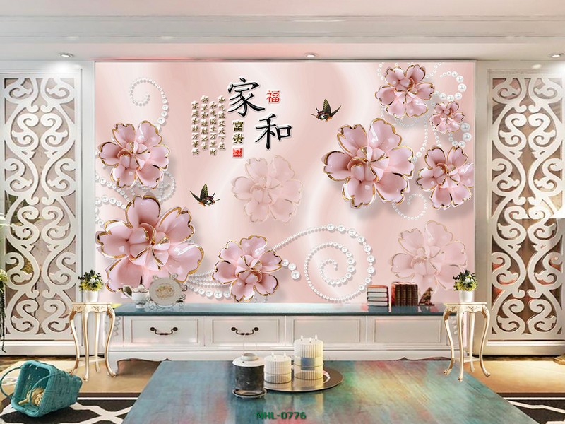 HOA NỀN ĐỎ MHL-0776