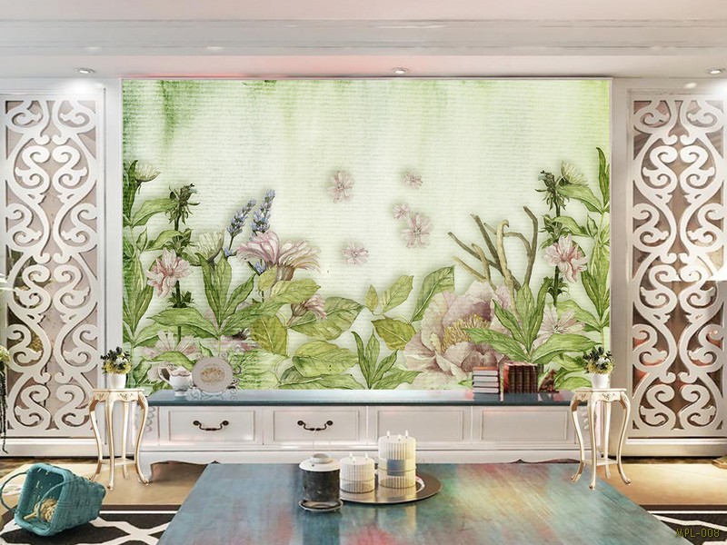 Tranh lá chen hoa MPL-008