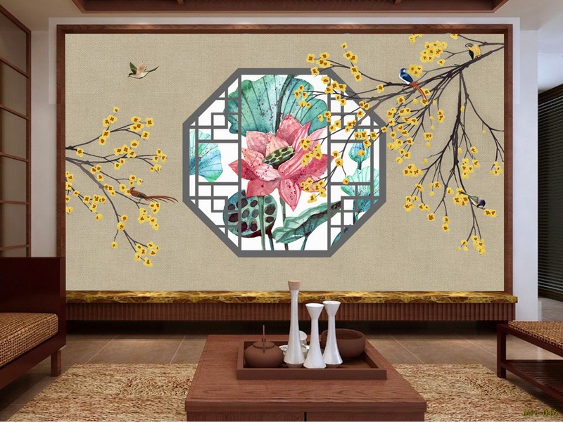 TRANH TÂM SEN ĐIỂM NHẤN MPL-046