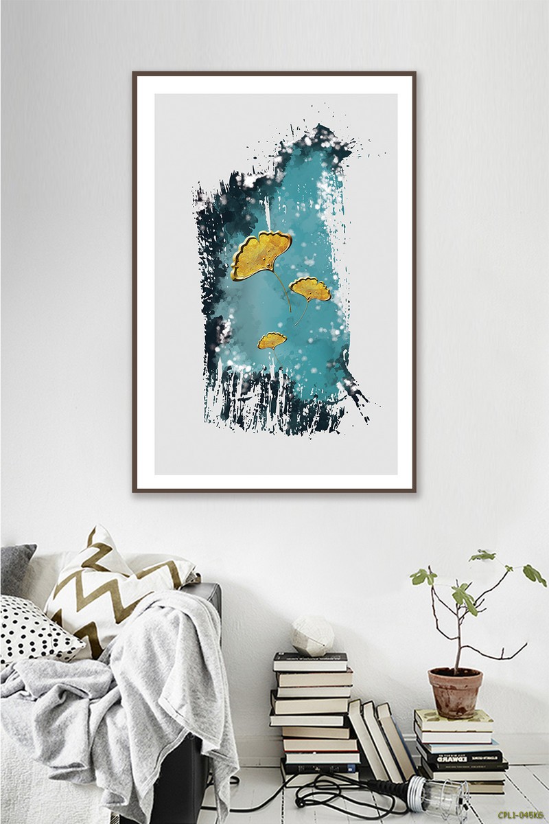 Tranh lá vàng rơi trên mặt nước CPL1-045KG