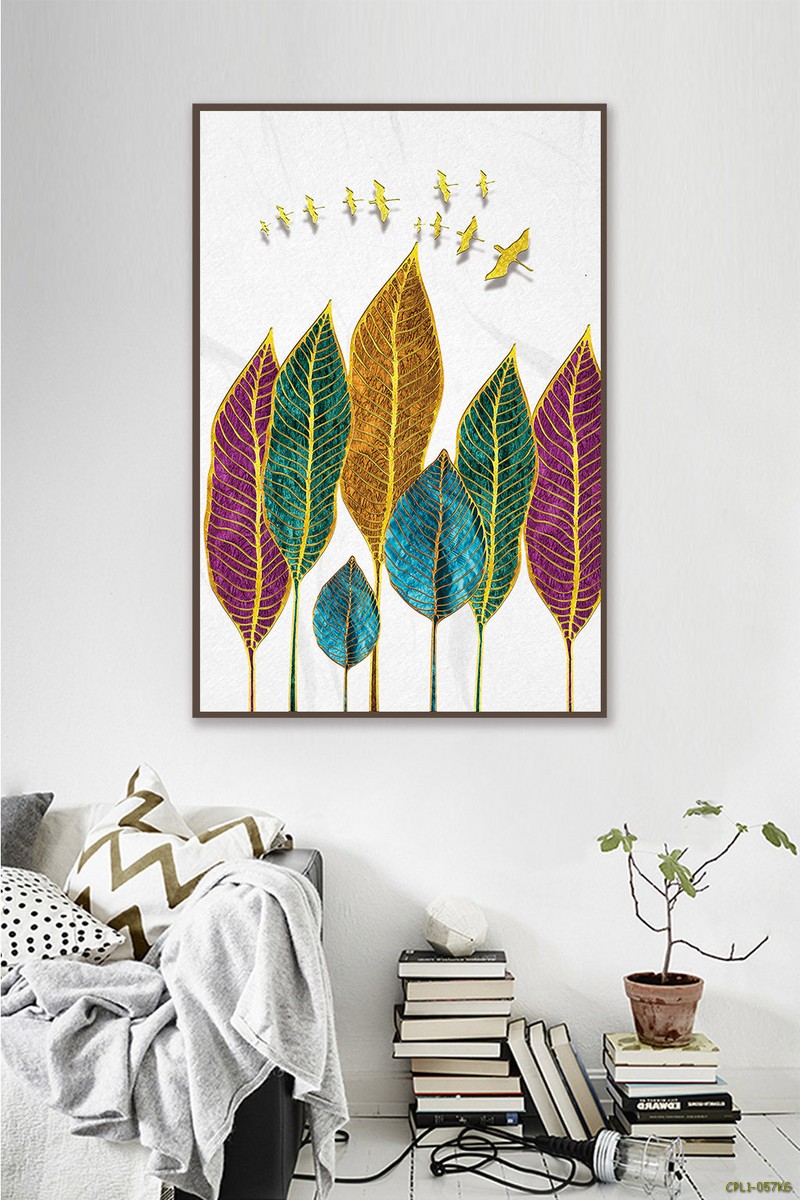 Tranh lá nhiều màu CPL1-057KG