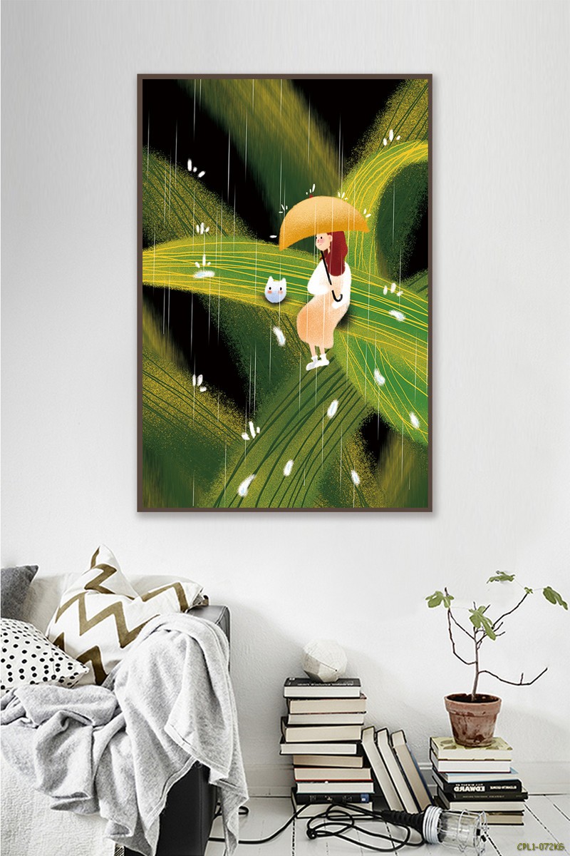 Tranh thiên thần trắng trong cơn mưa CPL1-072KG