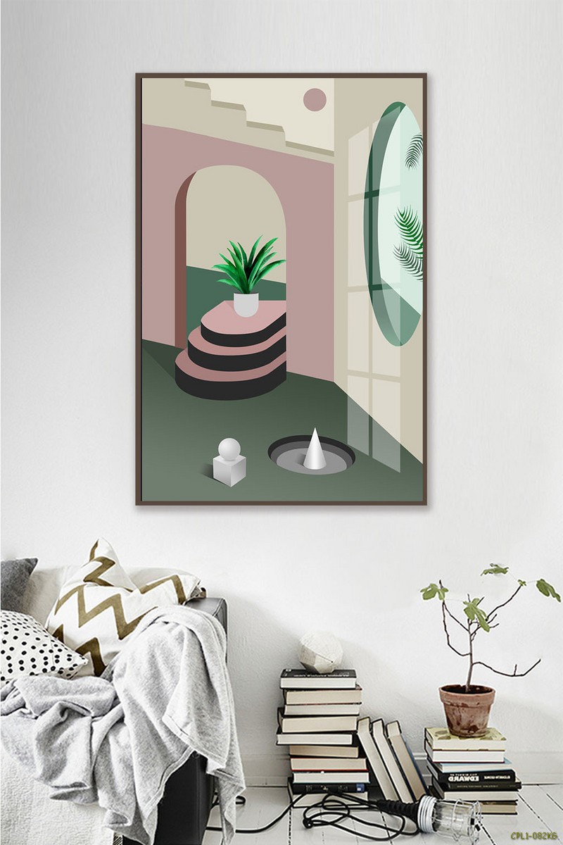 Tranh nhà và cây CPL1-082KG