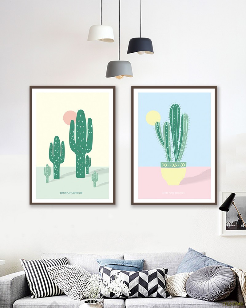 Tranh bộ cây Xương Rồng CPL2-003KG