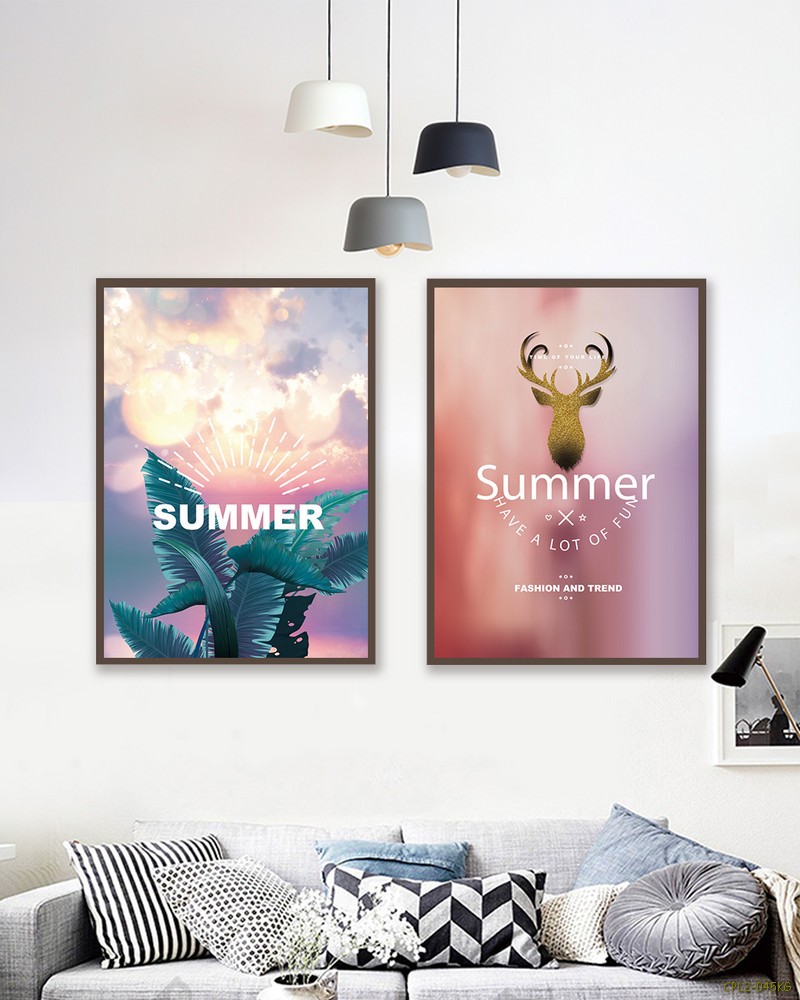 Bộ cây và sừng động vật vào chiều hoàng hôn CPL2-045KG