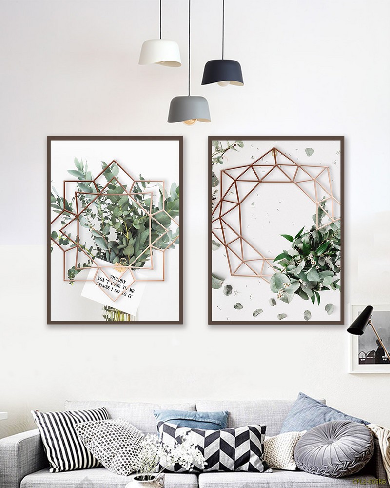 tranh bộ lá cây trên tường CPL2-063KG