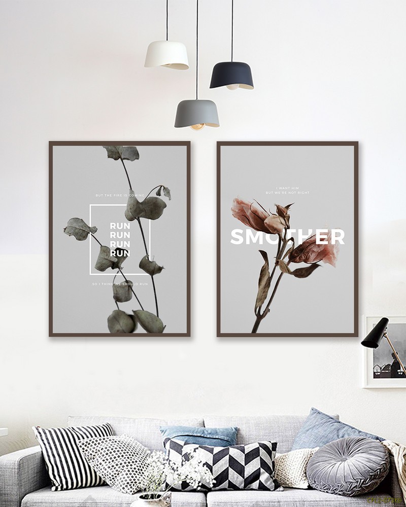 Tranh bộ hoa và lá CPL2-073KG