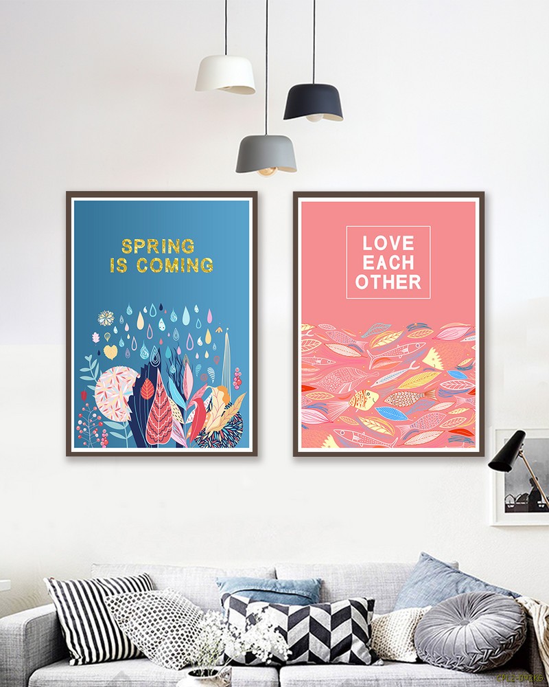 Tranh bộ lá cây nhiều màu CPL2-092KG