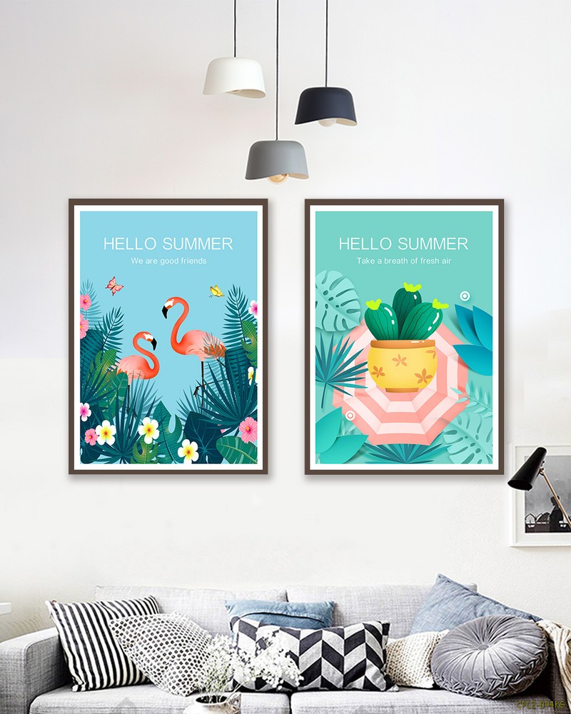 Tranh bộ hoa lá chim CPL2-094KG