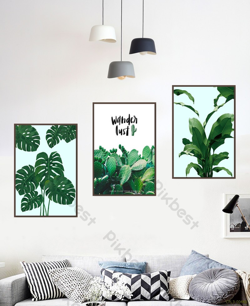 tranh bộ lá cây CPL3-004KG