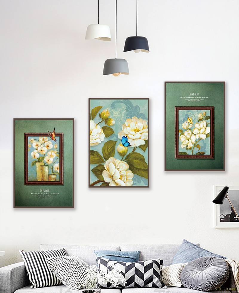 Tranh Bộ hoa và bướm CPL3-030KG