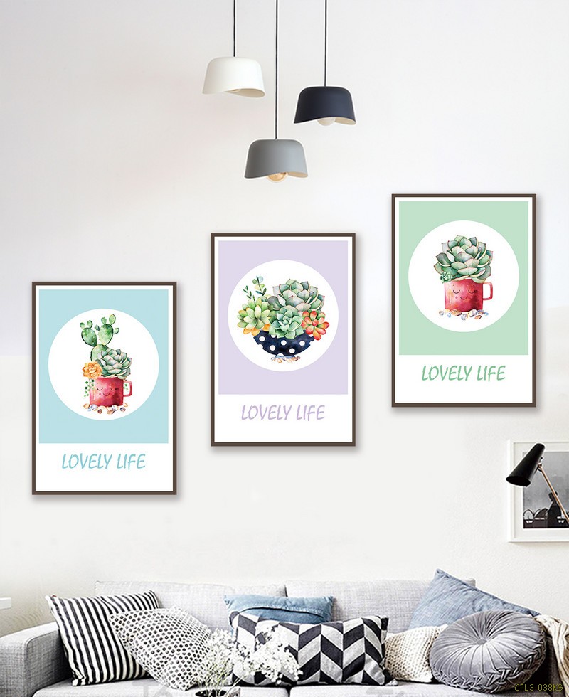 Tranh bộ những chậu hoa tự làm CPL3-038KG