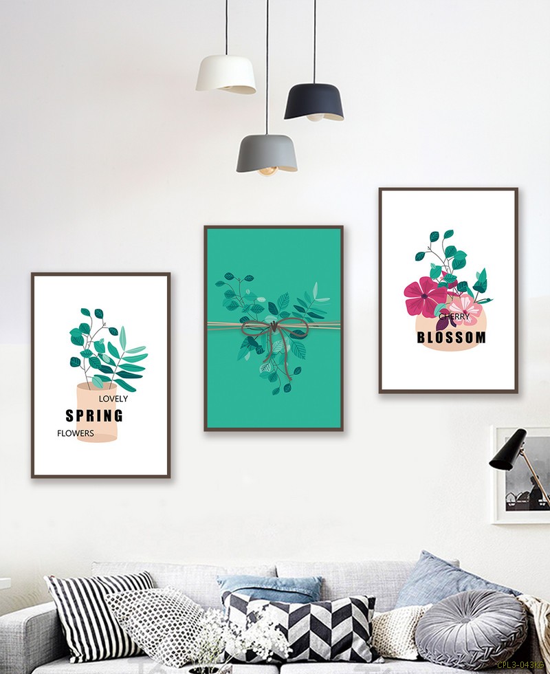 Tranh bộ hoa lá CPL3-043KG