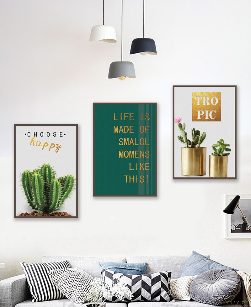 Tranh bộ cây Xương Rồng CPL3-047KG