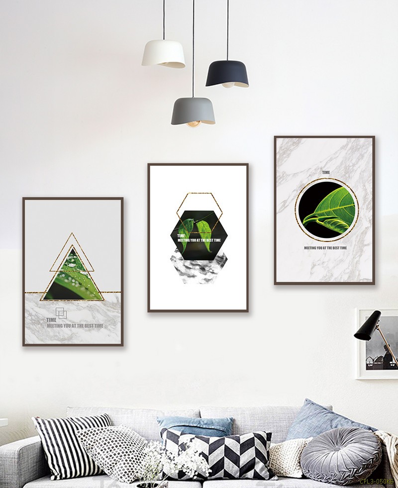Tranh bộ lá cây và hình học CPL3-050KG