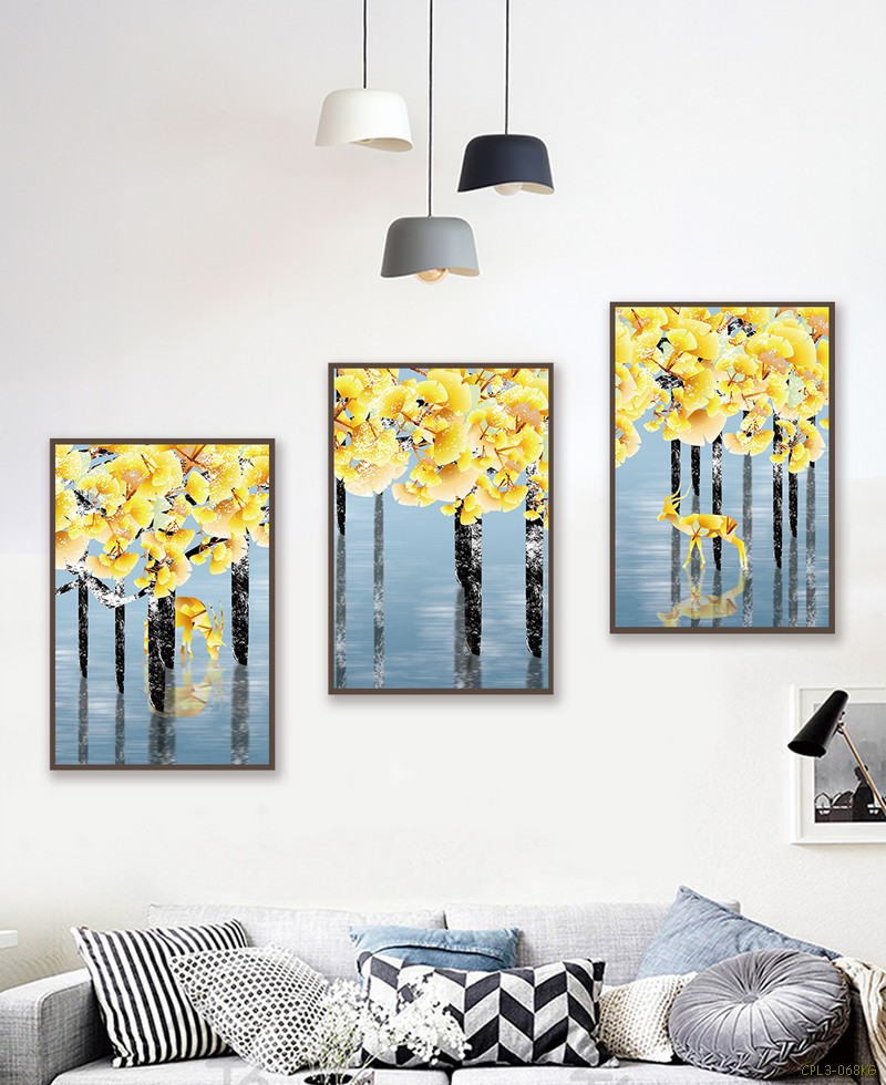 Tranh bộ Hoa Và Nước CPL3-068KG