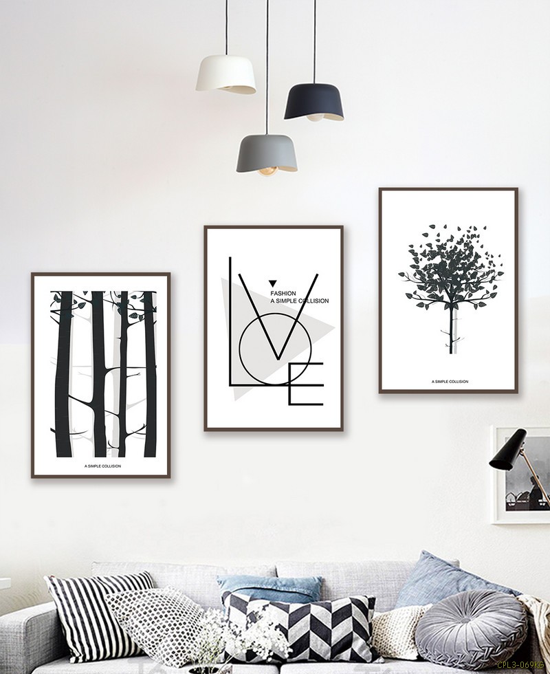 Tranh bộ cây và chữ CPL3-069KG