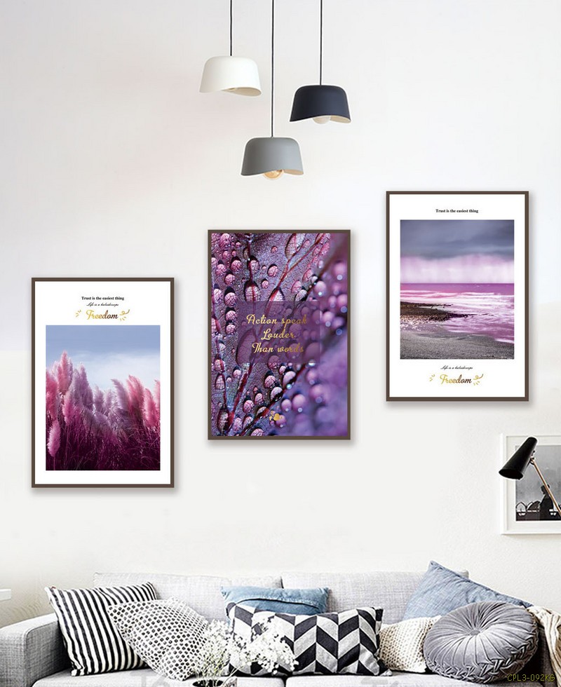 Tranh bộ cơn mưa Tím CPL3-092KG