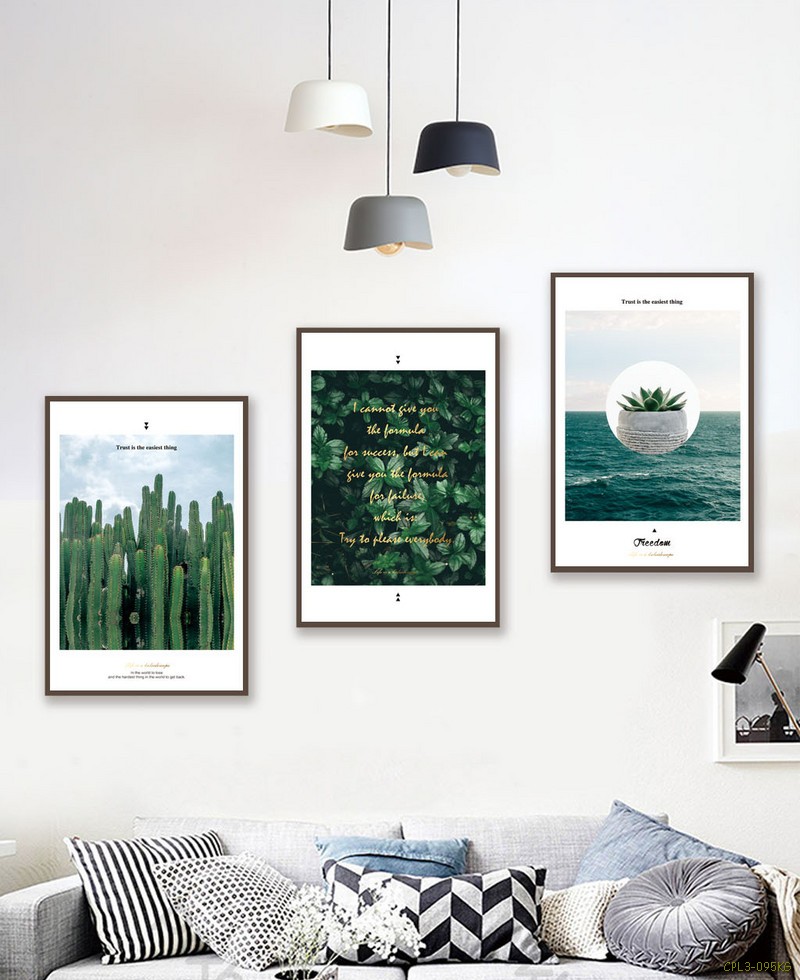 Tranh bộ cây Xương Rồng và Biển CPL3-095KG