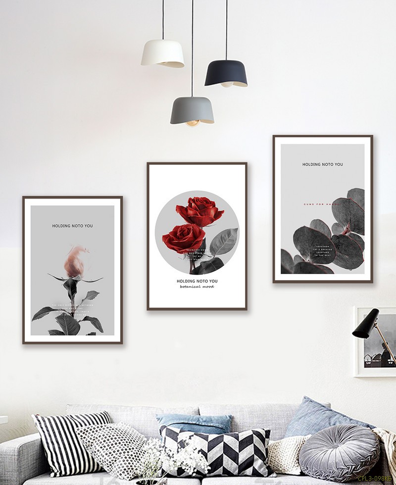 Bộ cành cây hoa Hồng đỏ CPL3-098KG