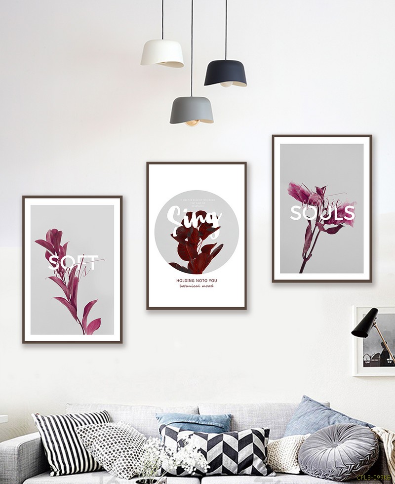 Tranh bộ hoa đỏ CPL3-099KG