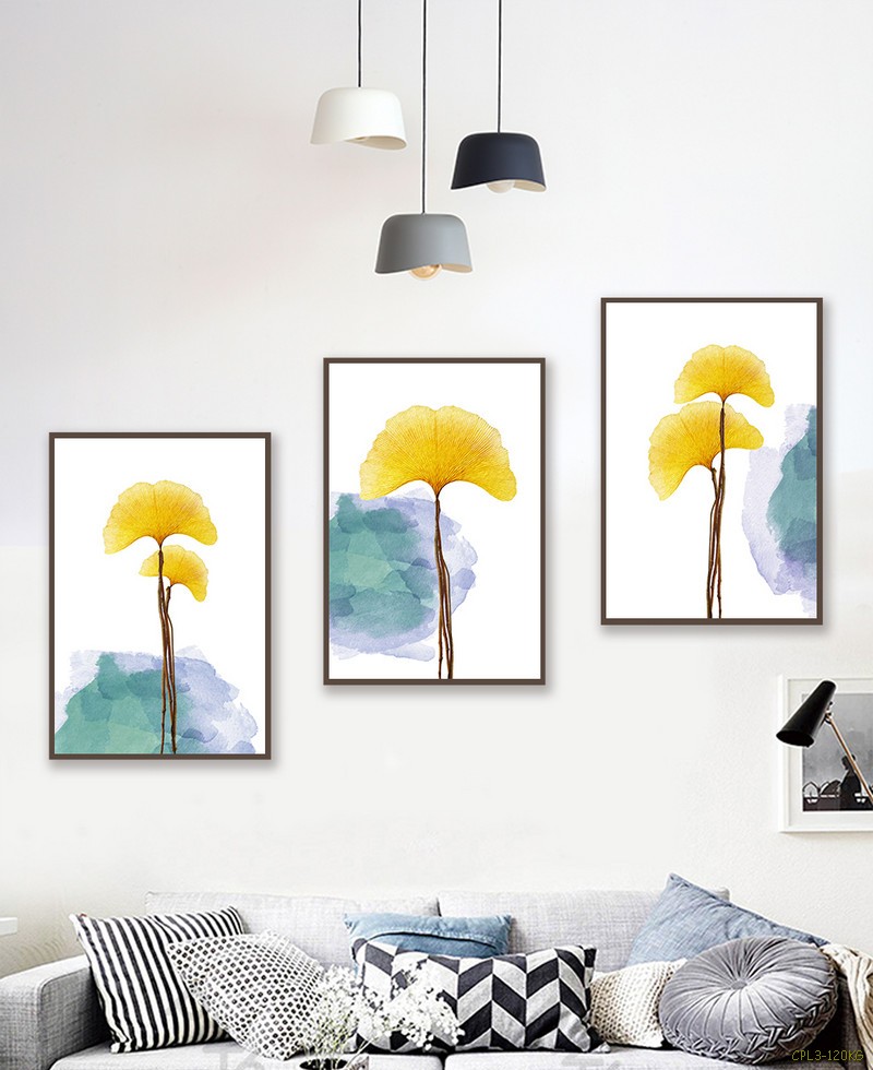 Tranh bộ cây màu vàng CPL3-120KG