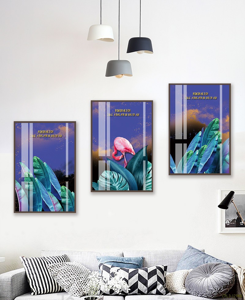 Tranh bộ Hồng Hạc bên cây CPL3-129KG