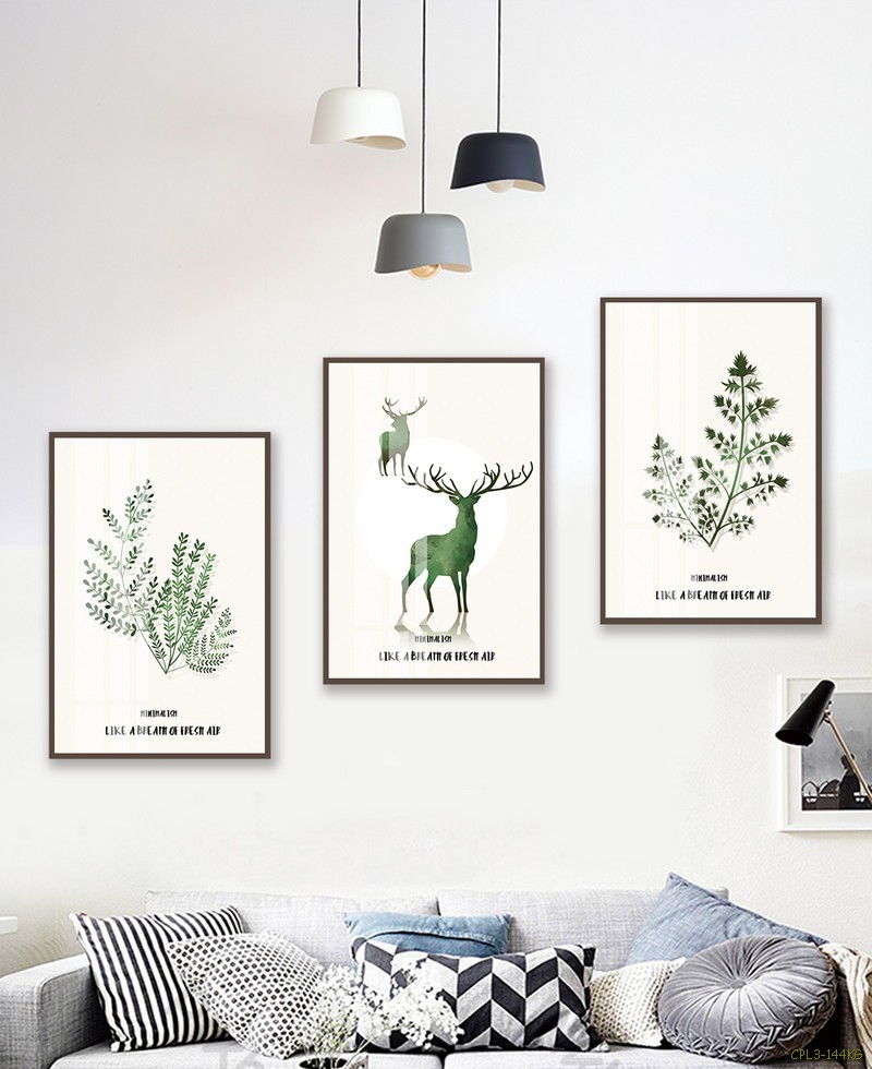 Tranh bộ động vật bên cây CPL3-144KG