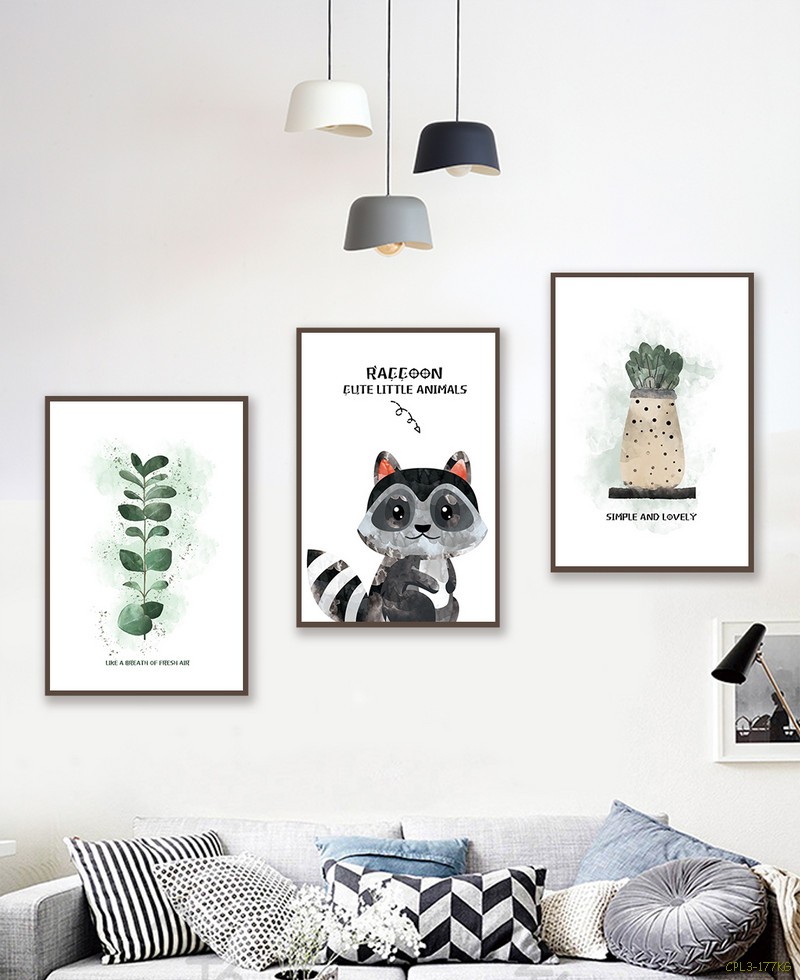 Tranh bộ chú sóc nhỏ bên cây CPL3-177KG