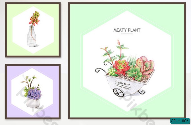 Tranh bộ xe Hoa nhỏ CPLH-006