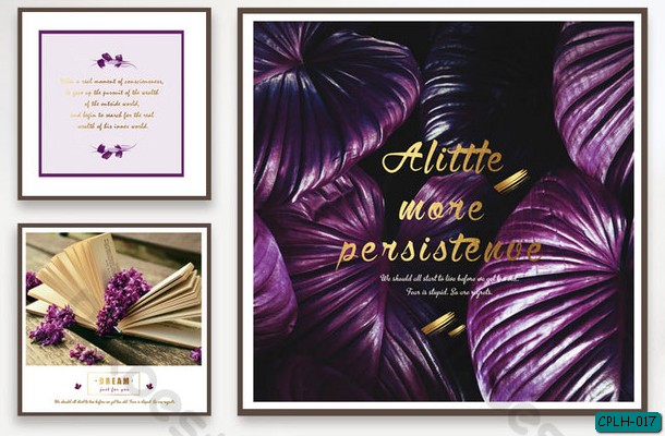 Tranh lưu bút và lá cây CPLH-017