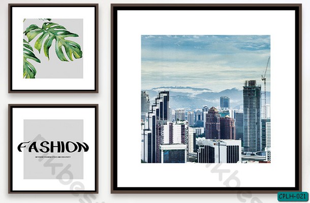 Tranh Bộ lá cây và thành Phố CPLH-021
