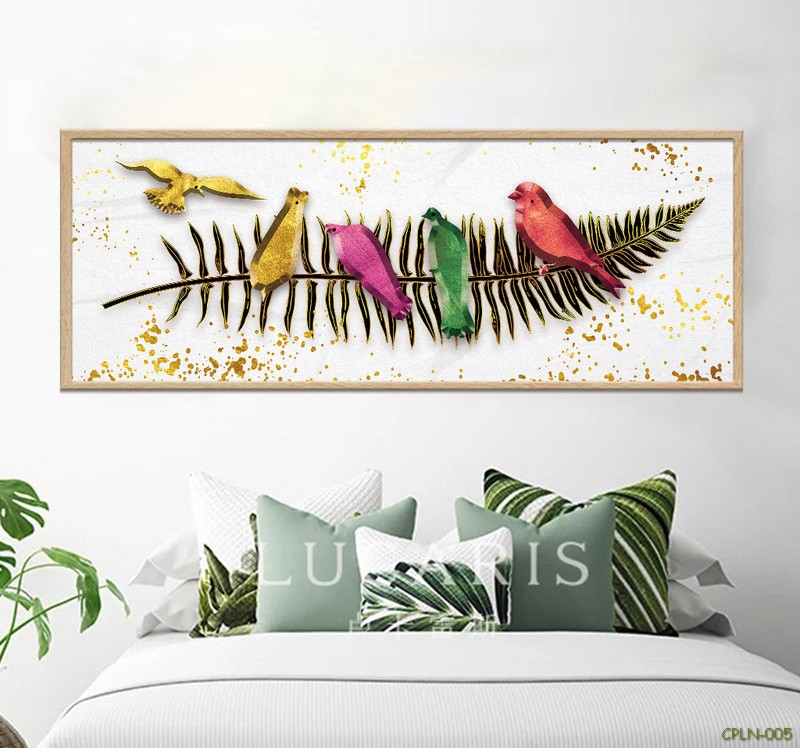 Tranh bầy chim trên cành cây CPLN-005