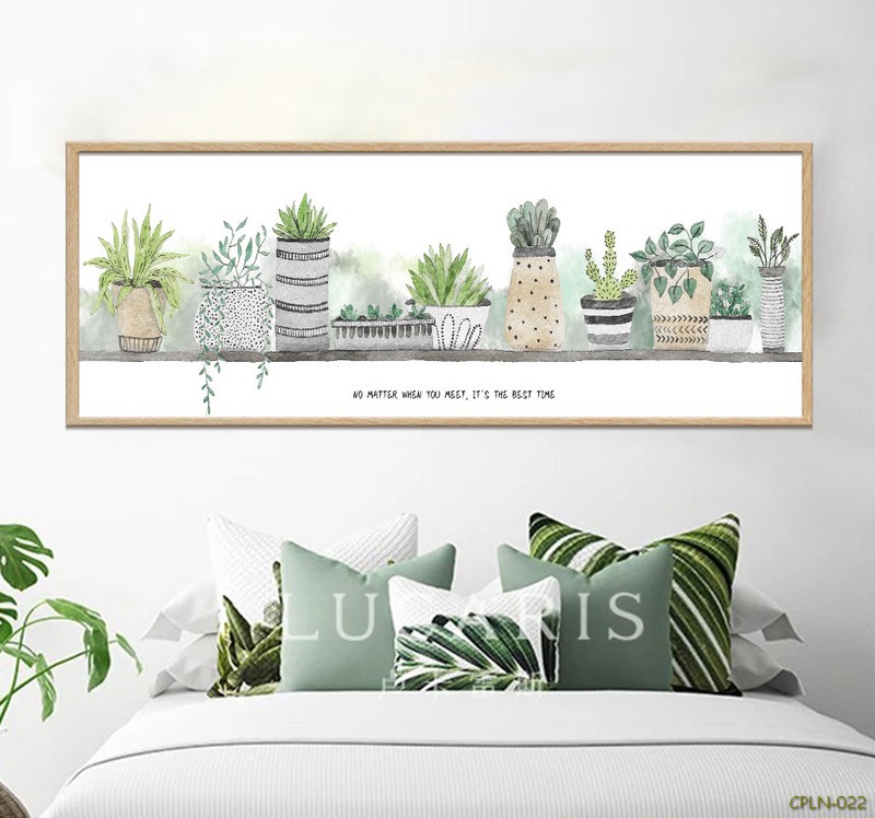 Tranh vườn cây nhỏ bên hiên nhà CPLN-022