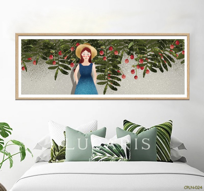 Tranh cô gái bên cây CPLN-024