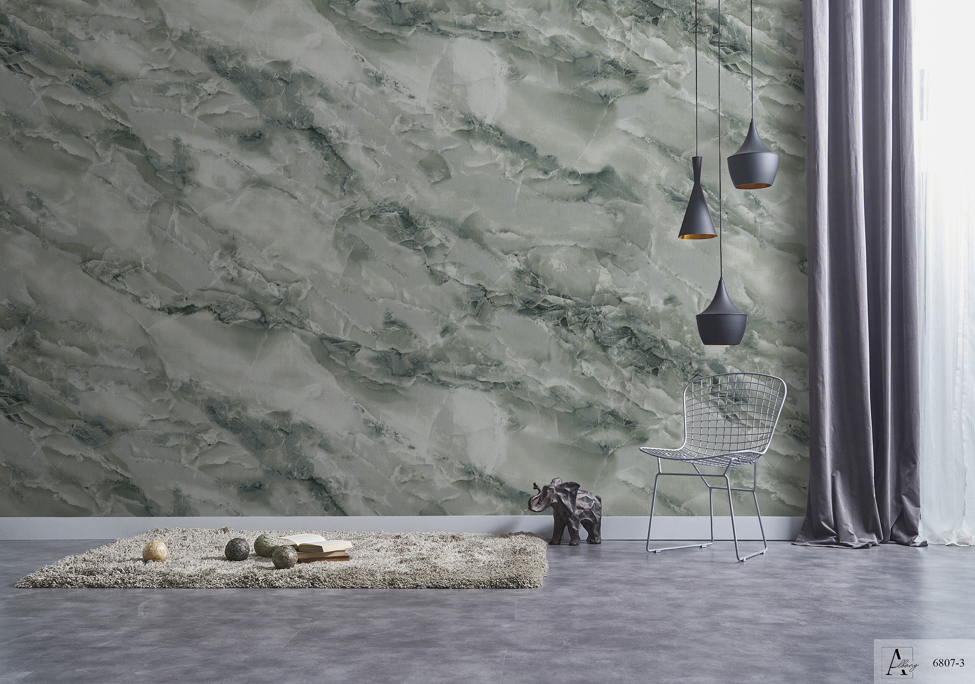 Giấy dán tường phòng giả đá Granite Albany 6807-3 - ALBUM giấy dán tường hàn quốc