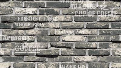 Giấy dán tường giả gạch có chữ 87032-1