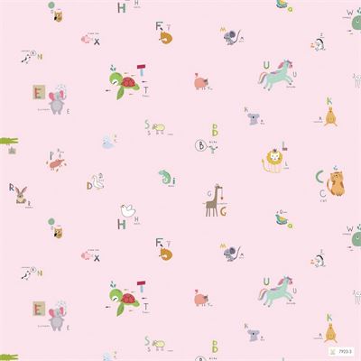 Giấy dán tường phòng trẻ em hình chữ cái tiếng anh 7923-3