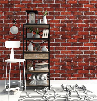 Giấy dán tường họa tiết hình quạt , con sóng Albany 6803-1 