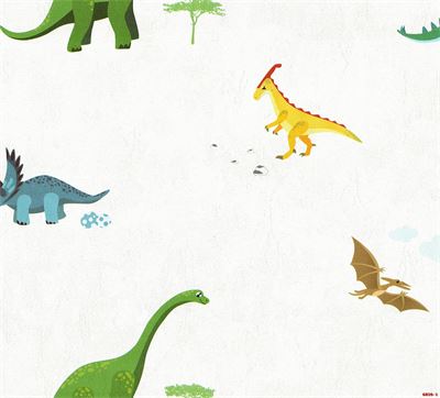 Giấy dán tường phòng trẻ em hình khủng long Albany 6826-1