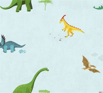 Giấy dán tường phòng trẻ em hình khủng long Albany 6826-2