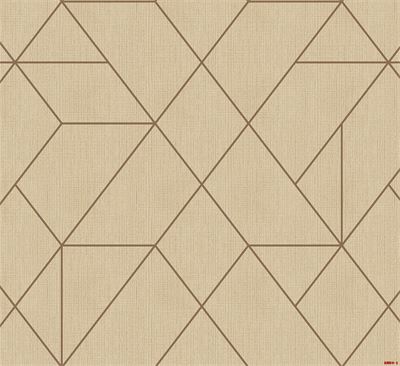 Giấy dán tường hình học kẻ màu nâu vàng Albany 6804-1