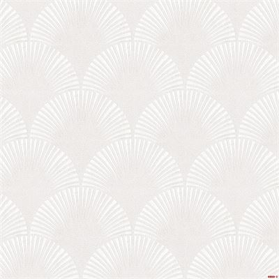 Giấy dán tường hoạt tiết quạt màu trắng Albany 6803-1