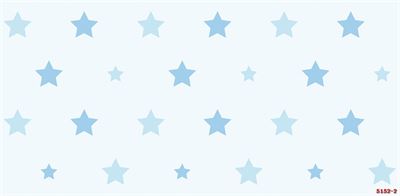 Giấy dán tường ngôi sao xanh phòng trẻ em 5152-2