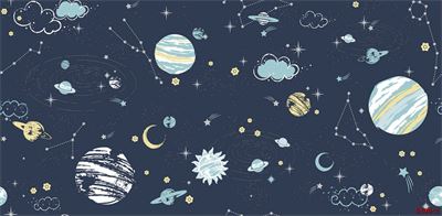 Giấy dán tường hình vũ trụ phòng trẻ em 5136-2