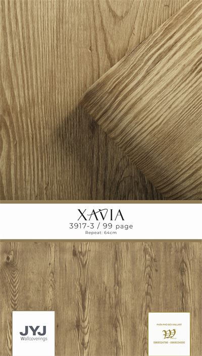 Giấy dán tường vân gỗ Xavia 3917-3
